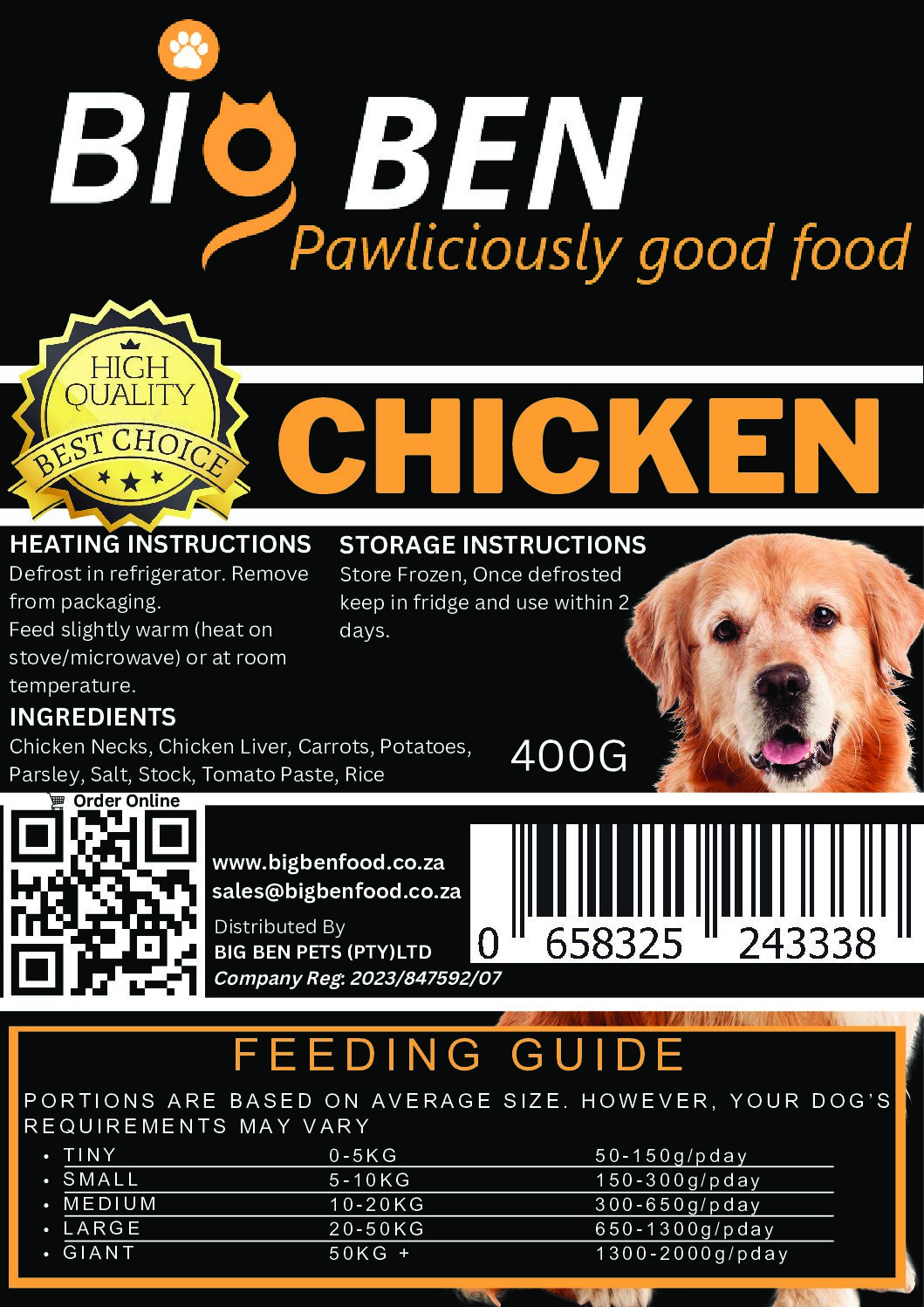 Big Ben Chicken 400g box of 18